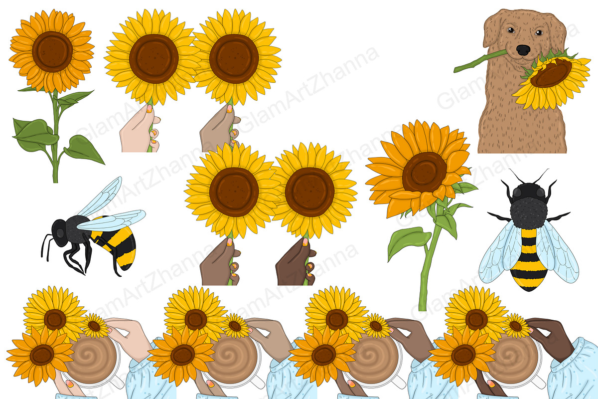 Sunshine Clipart, a Seasonal Illustration by GlamArtZhanna (Photo 4 of 5)