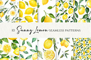 Watercolor Lemon Seamless Pattern, a Pattern Graphic by Business Chic (Thumbnail 1 of 4)