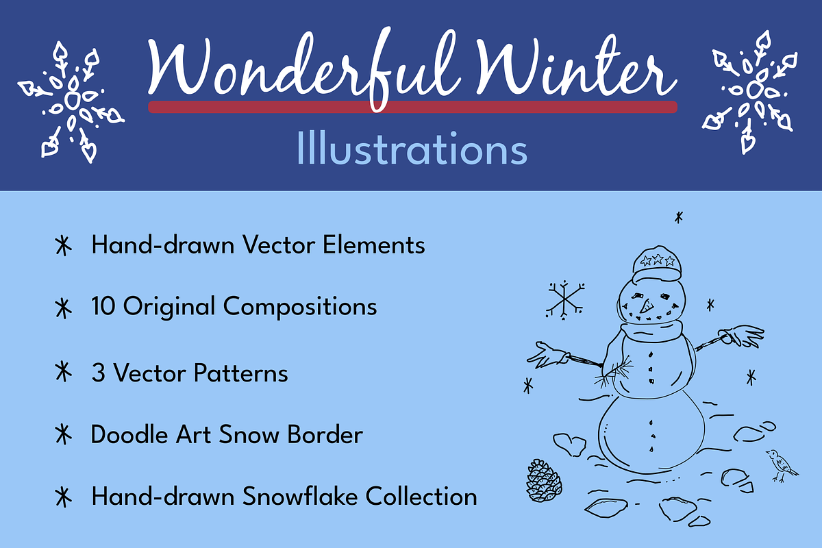Wonderful Winter Illustrations, a Seasonal Illustration by AJ Doodles (Photo 1 of 18)