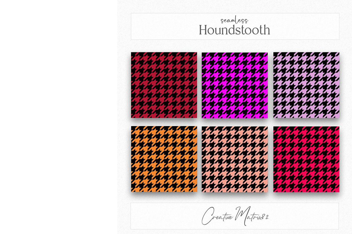 Houndstooth Seamless Patterns, a Texture Graphic by Creative Matrix82 (Photo 3 of 7)