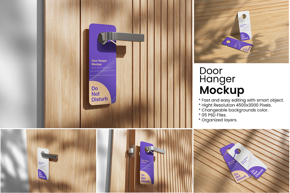 Door Hanger Mockup, a Product Mockup by Indah (Photo 1 of 6)