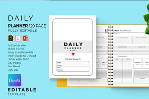 365-day Editable Daily Planner Canva