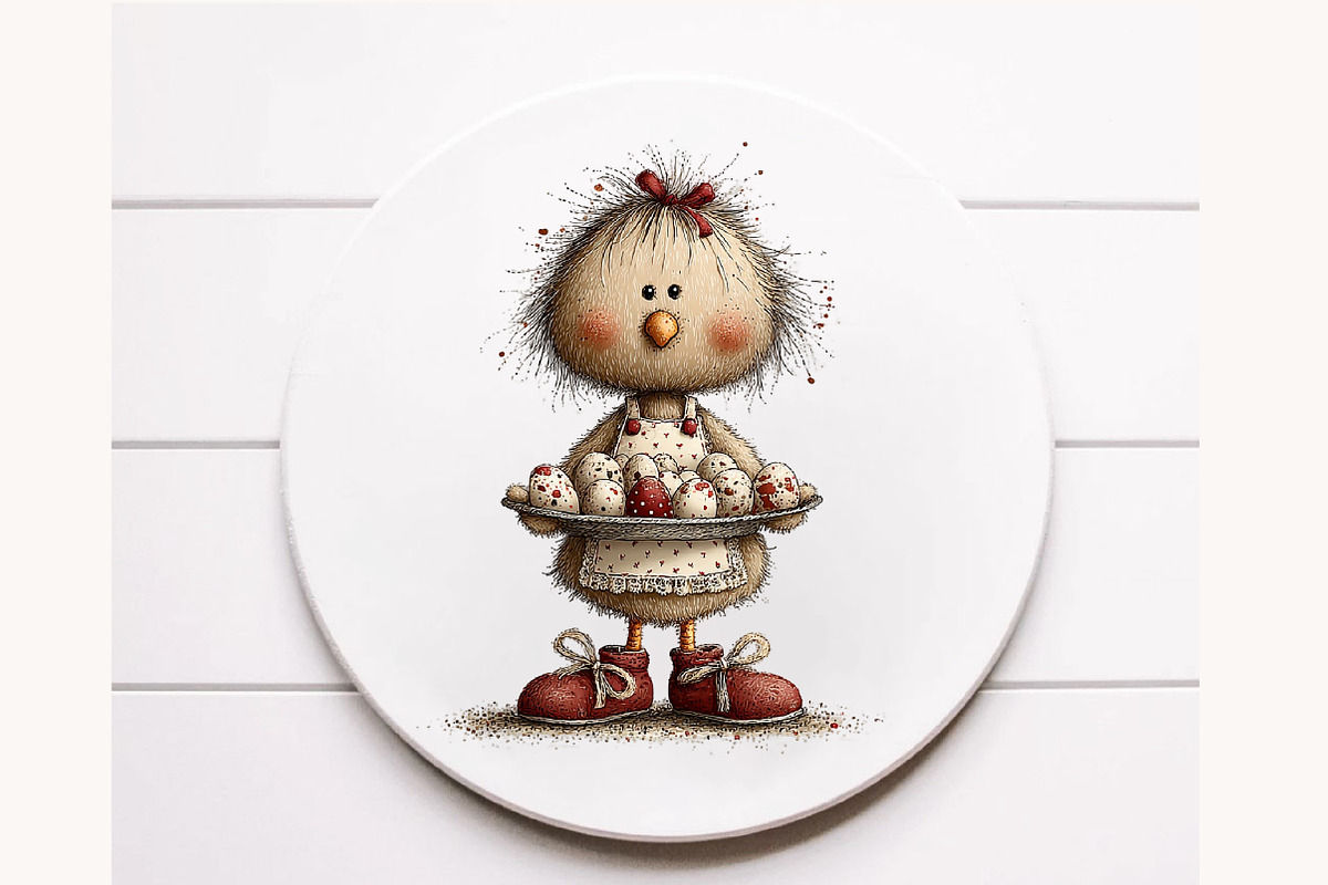 Whimsical Easter Chick Clipart, an Illustration by Designworld (Photo 10 of 10)