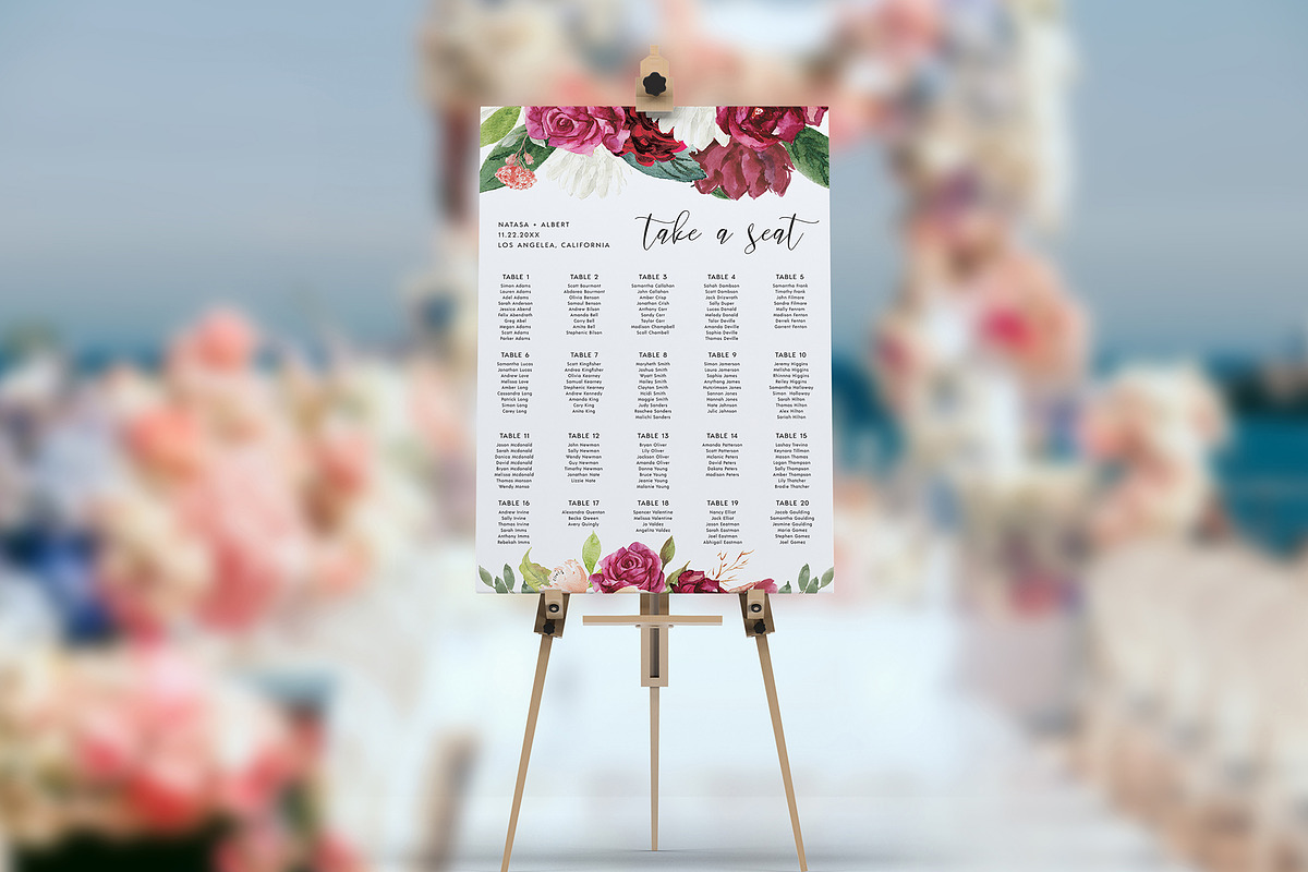 Canva Seating Chart, an Invitation Template by ShineOnWedding (Photo 6 of 8)