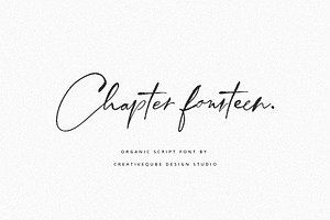 Chapter Fourteen Script Font