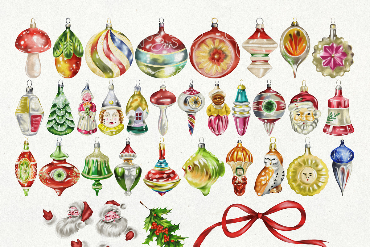 Very Vintage Christmas Collection, a Seasonal Illustration by ArtPavo (Photo 9 of 11)