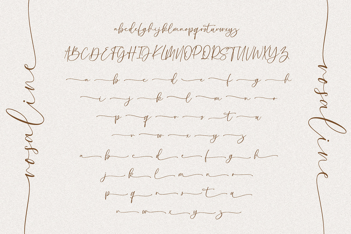 Rosaline A Delicate Script Font, a Script Font by Prestige Artsy Studio (Photo 9 of 9)