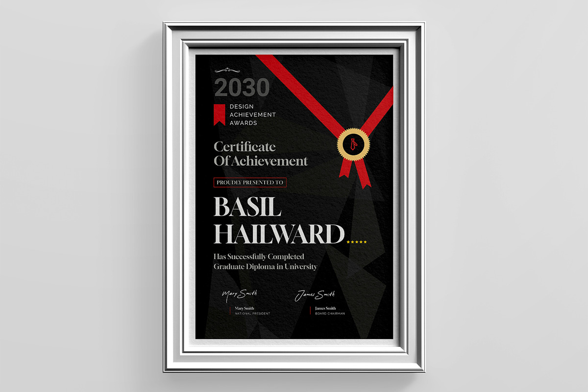 Graduation Certificate Template, a Stationery Template by ContestDesign (Photo 2 of 3)