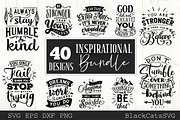Inspirational Bundle SVG 40 designs, an Illustration by BlackCatsMedia (Thumbnail 1 of 4)