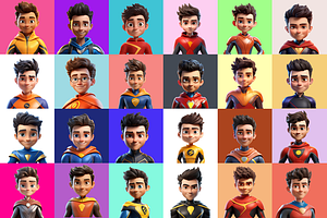 125 Animoji - Children Superhero