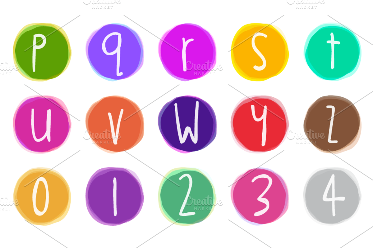 Alphabet Watercolors preview 3