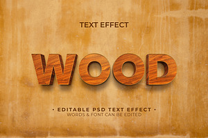 Wood Text Effect