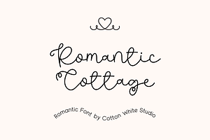 Romantic Cottage, a Script Font by Sofia Skoog