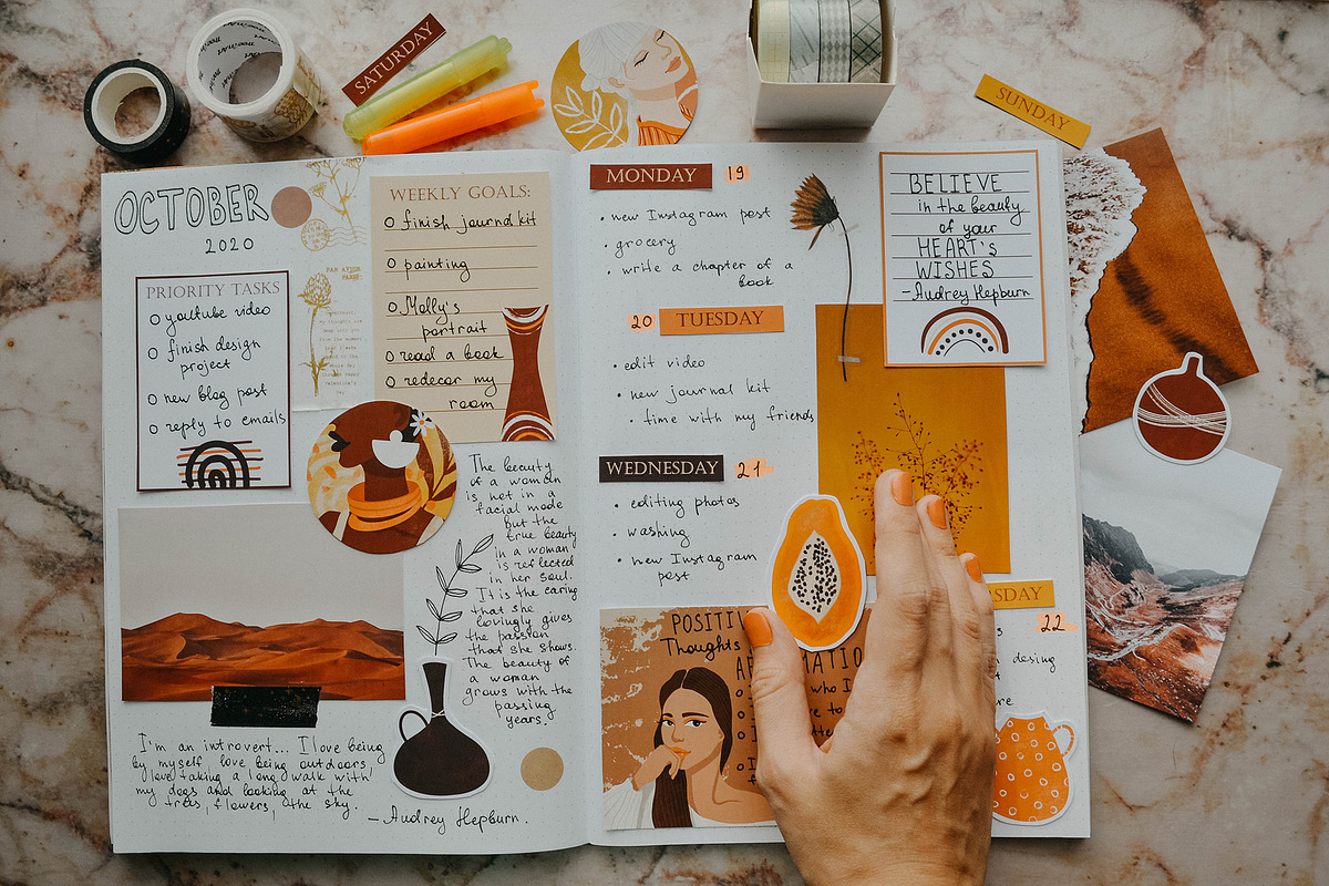 Modern bullet journal, a Stationery Template by Scarlet Heath Art (Photo 3 of 9)
