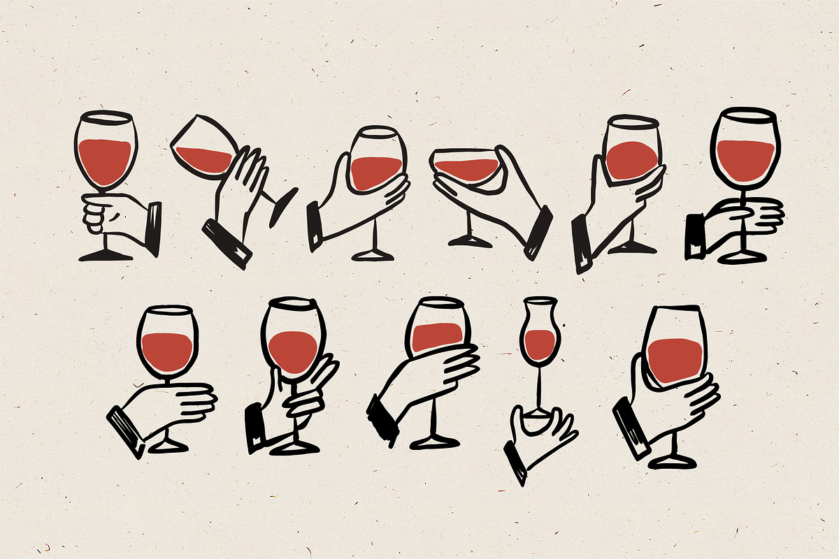 Wine Culture Clipart, a Person Illustration by Teresa Art Store (Photo 3 of 12)