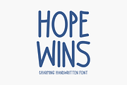 Hope Wins Typeface, a Handwritten Font by Seemly Fonts (Thumbnail 1 of 6)