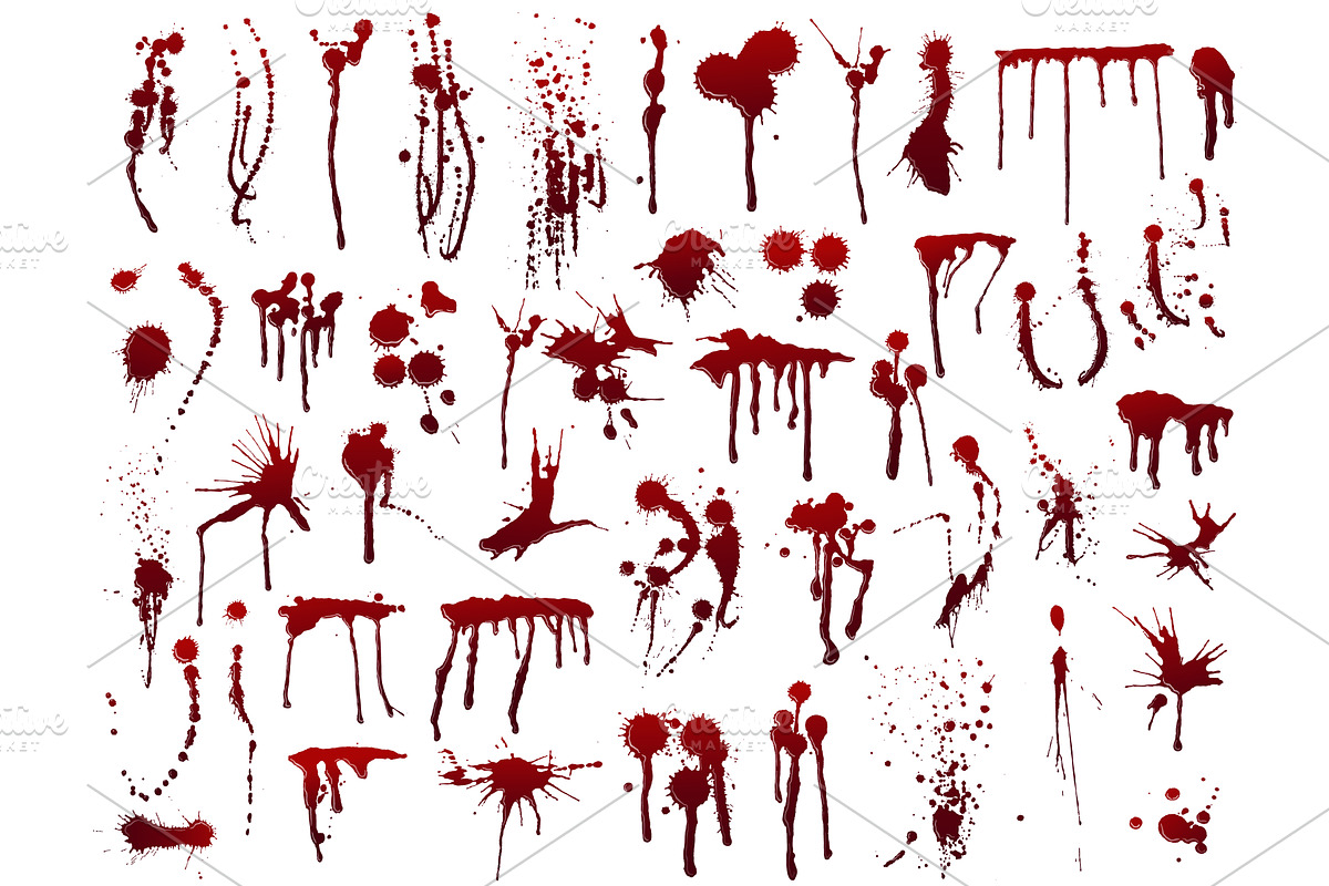 Realistic horror blood splatter, an Illustration by winwin.art