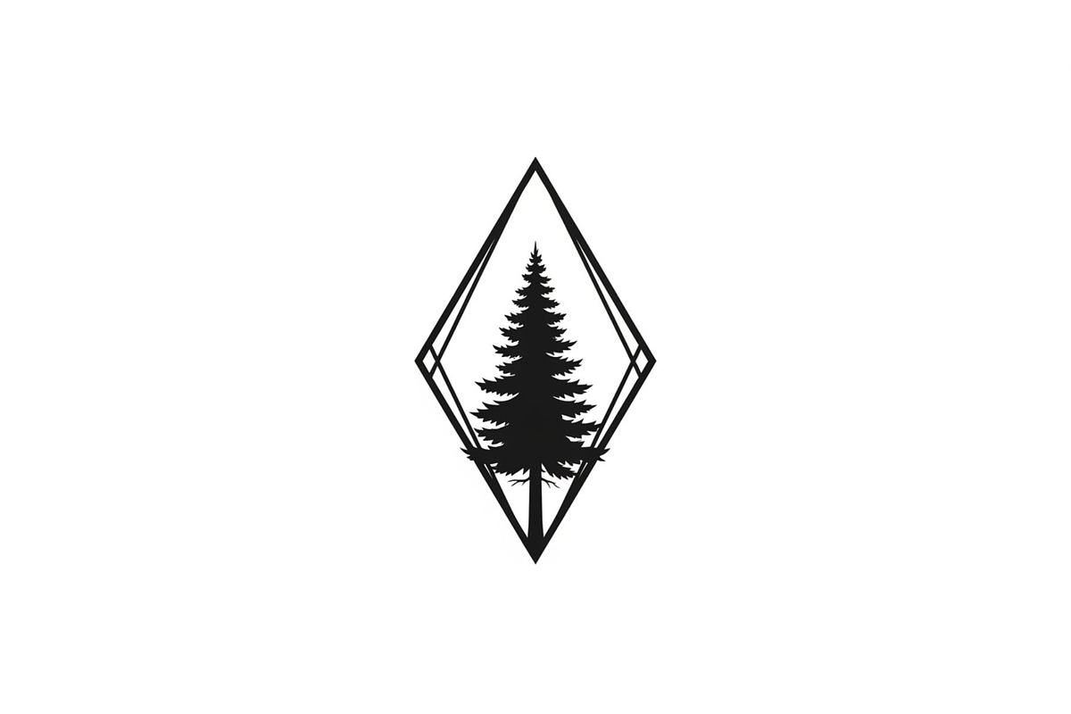 Geometric Pine Tree Emblem Bundle, an Illustration by Creativeshirt (Photo 28 of 31)
