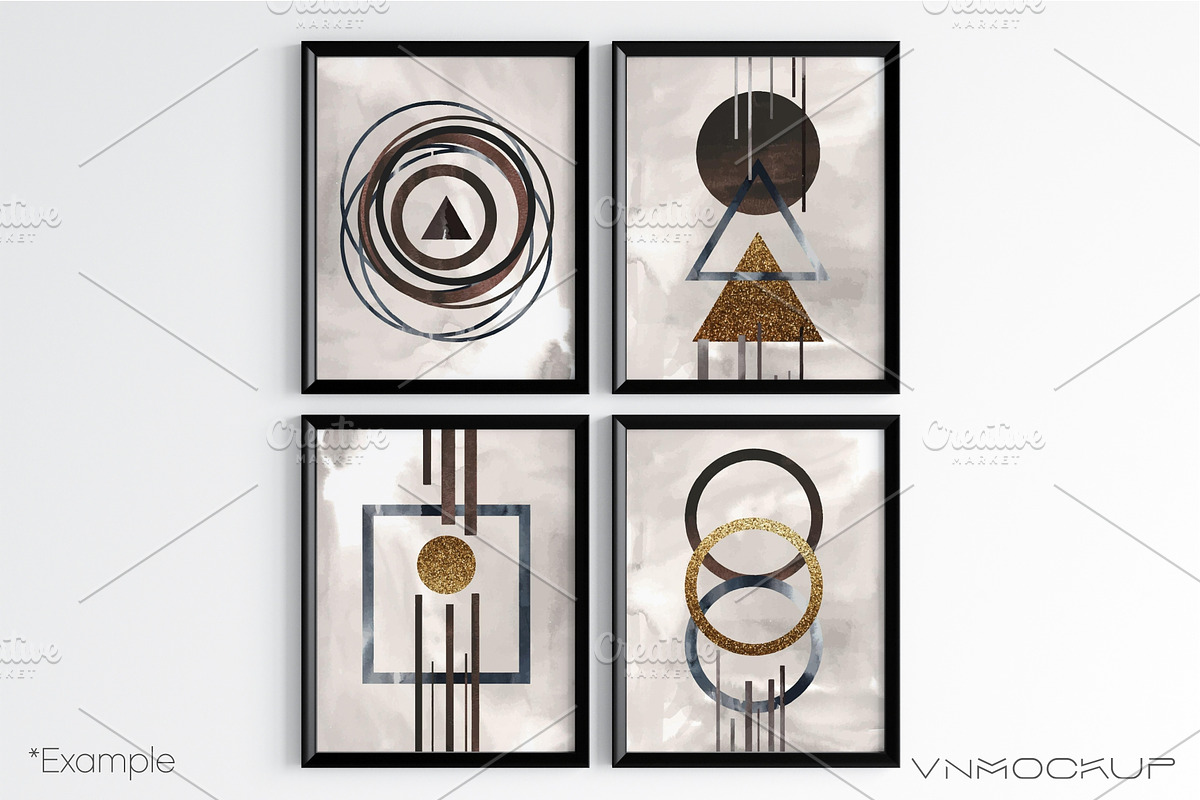 Black Frames Bundle - 20 Mockups, a Print Template by VNmockup (Photo 3 of 9)