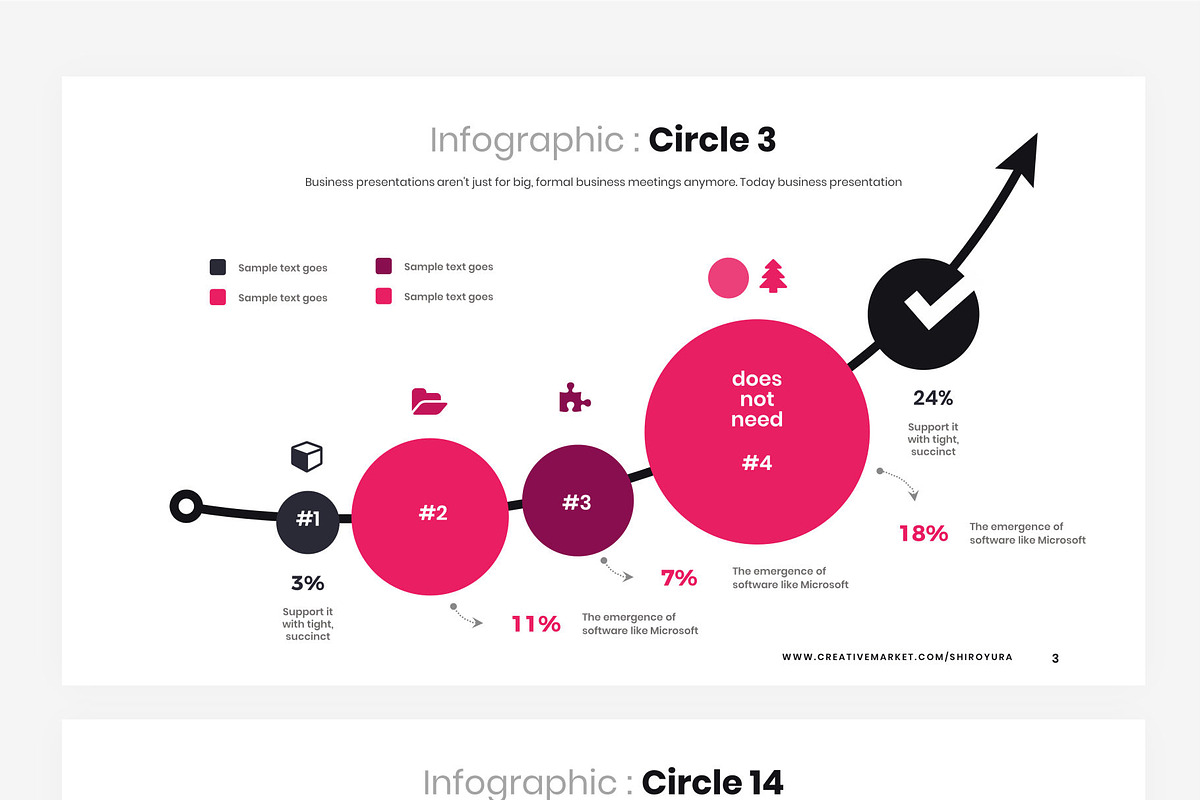 Circle Infographic PowerPoint, a Presentation Template by Mikokit (Photo 2 of 5)
