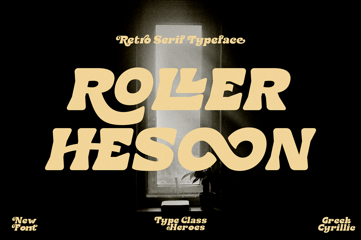 Roller Hesoon - Retro Font, a Font by TypeClassHeroes (Photo 1 of 15)