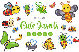 110 Cute Insect Vectors