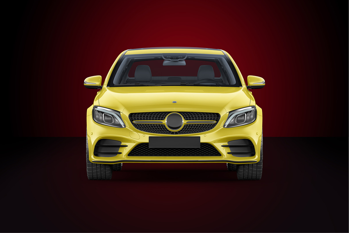 Mercedes-Benz sedan MockUp Set, a Product Mockup by PSD Market (Photo 6 of 6)