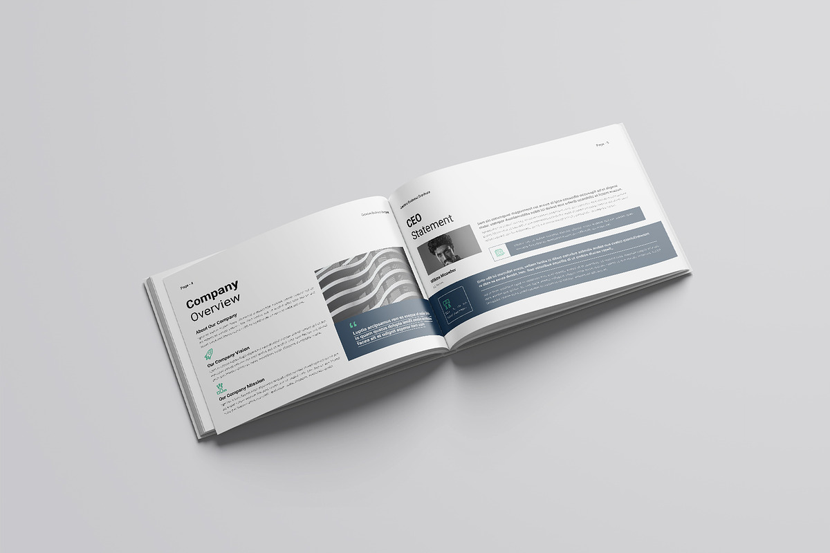 Business Brochure Template Landscape, a Brochure Template by DesignCrest (Photo 7 of 14)