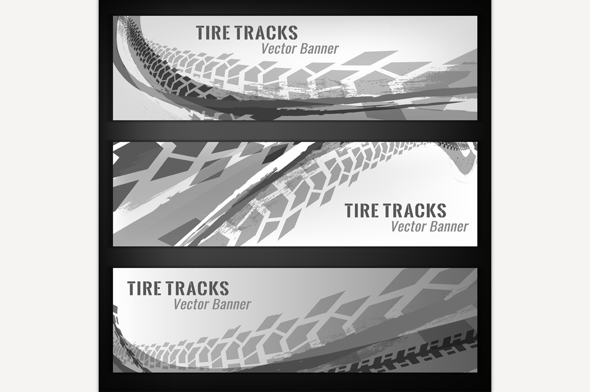 Tire Track Banners, a Texture Illustration by Anna's Shop | Creative Market