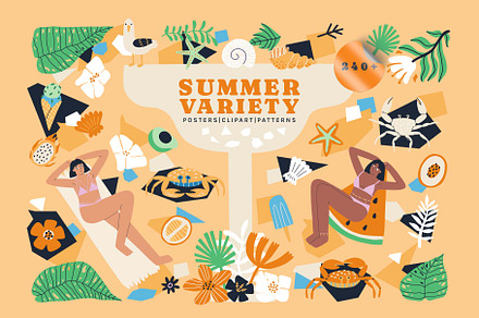 SUMMER VARIETY: clipart and posters