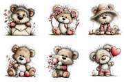 Whimsical Easter Teddy Bear Clipart, an Illustration by Dream Creation (Thumbnail 5 of 8)