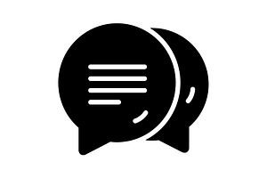 Dialog message solid icon, a Solid Icon by Creative priyanka