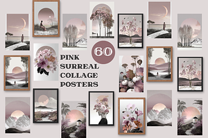 Elegant Surreal Collage Posters