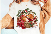 Christmas Woodland Animals Cliparts, a Seasonal Illustration by Ink Gallery (Thumbnail 7 of 8)