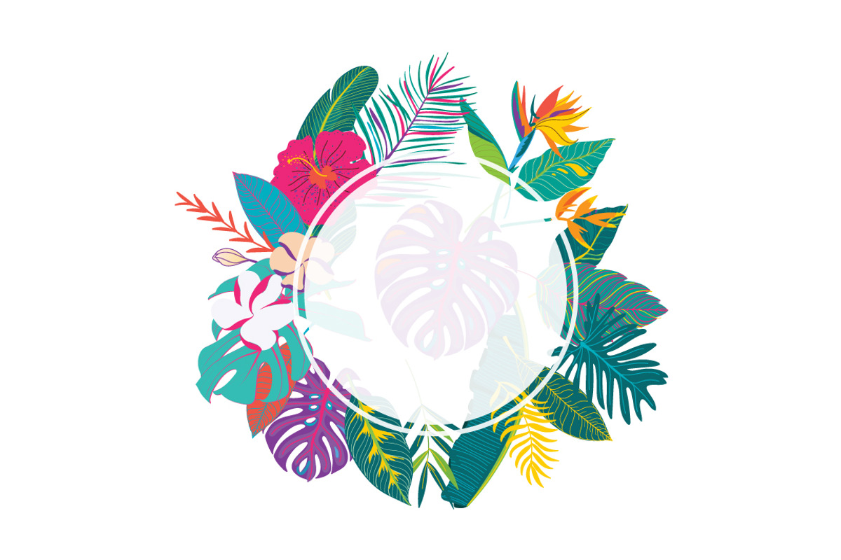 Fancy Tropical flower and leaf, a Decorative Illustration by MooBeer (Photo 8 of 10)