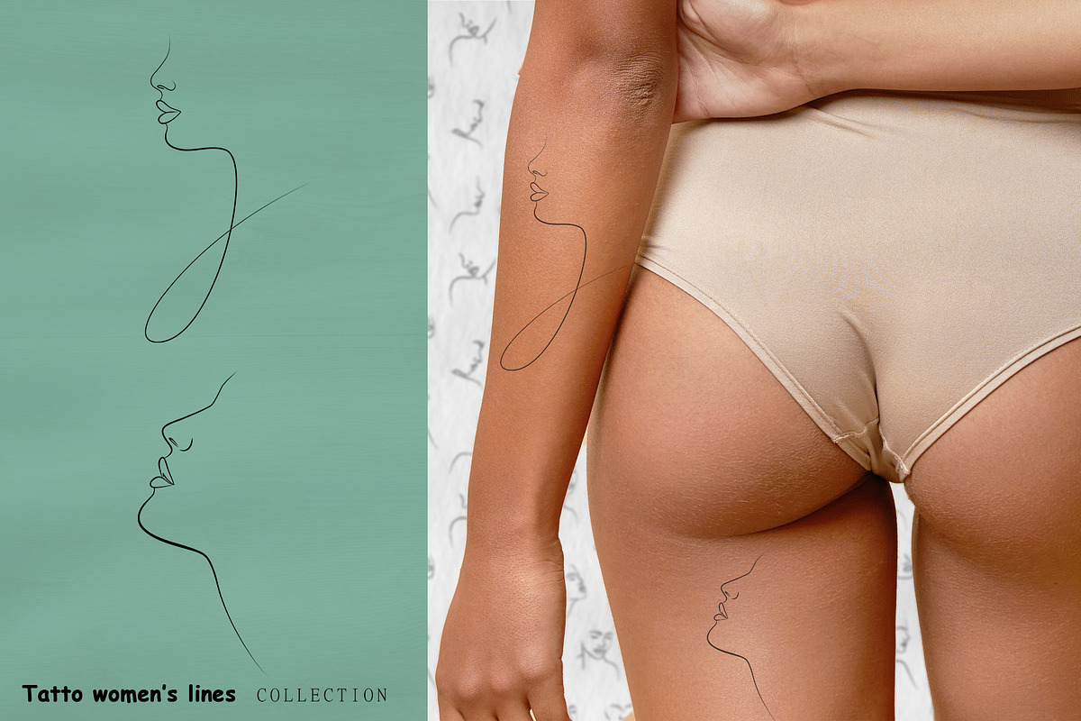 Tattoo women's lines, a Person Illustration by Vinegret -Shop (Photo 4 of 8)