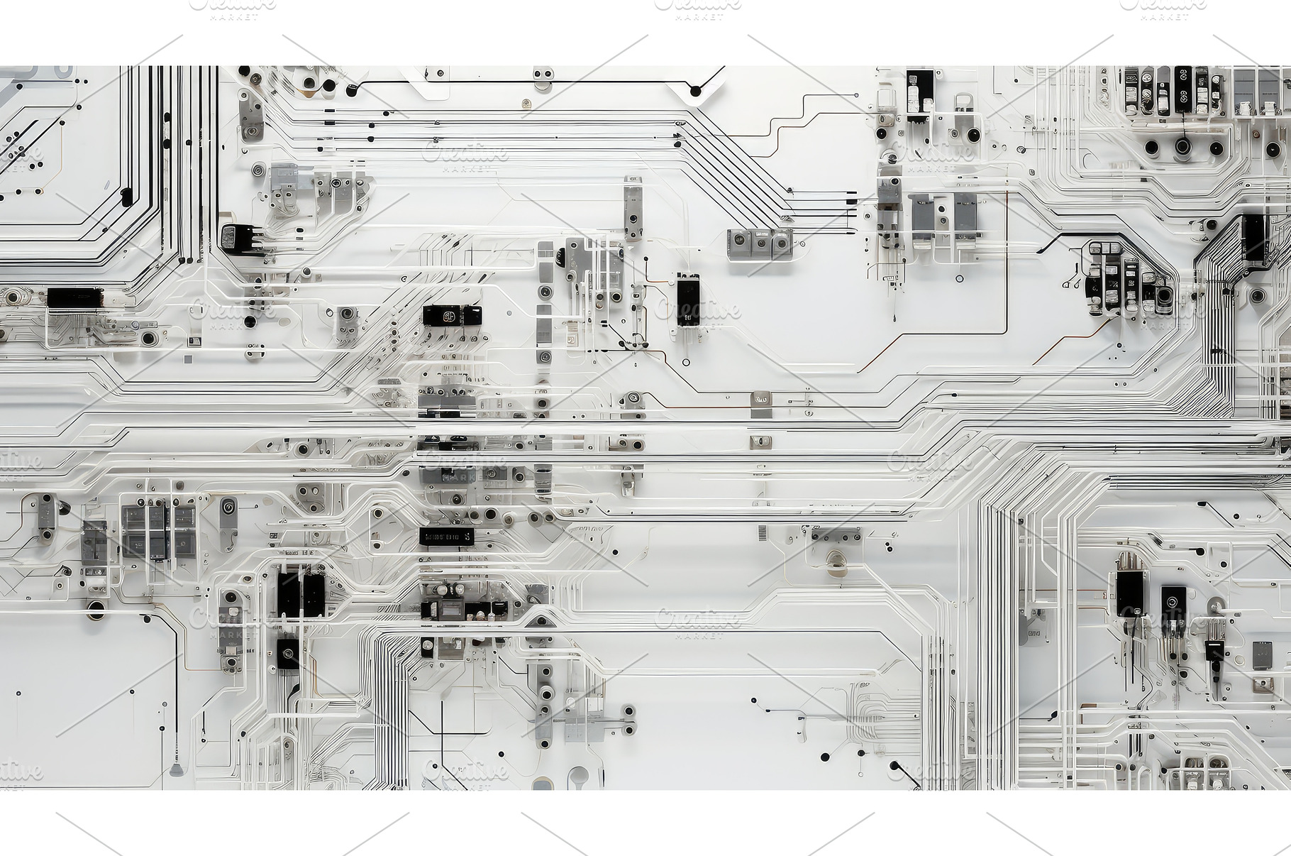 circuit technology abstract white, a Technology Photo by pikepicture