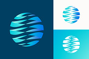 Abstract Circle Deep Blue Wave Logo, a Branding & Logo Template by Signatoro (Thumbnail 1 of 4)