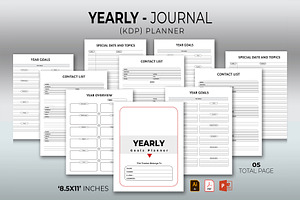 Yearly Planner Ai & PDF