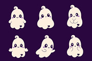 12 Cozy Halloween Ghost Characters, a Seasonal Illustration by Christine Krahl (Thumbnail 4 of 5)