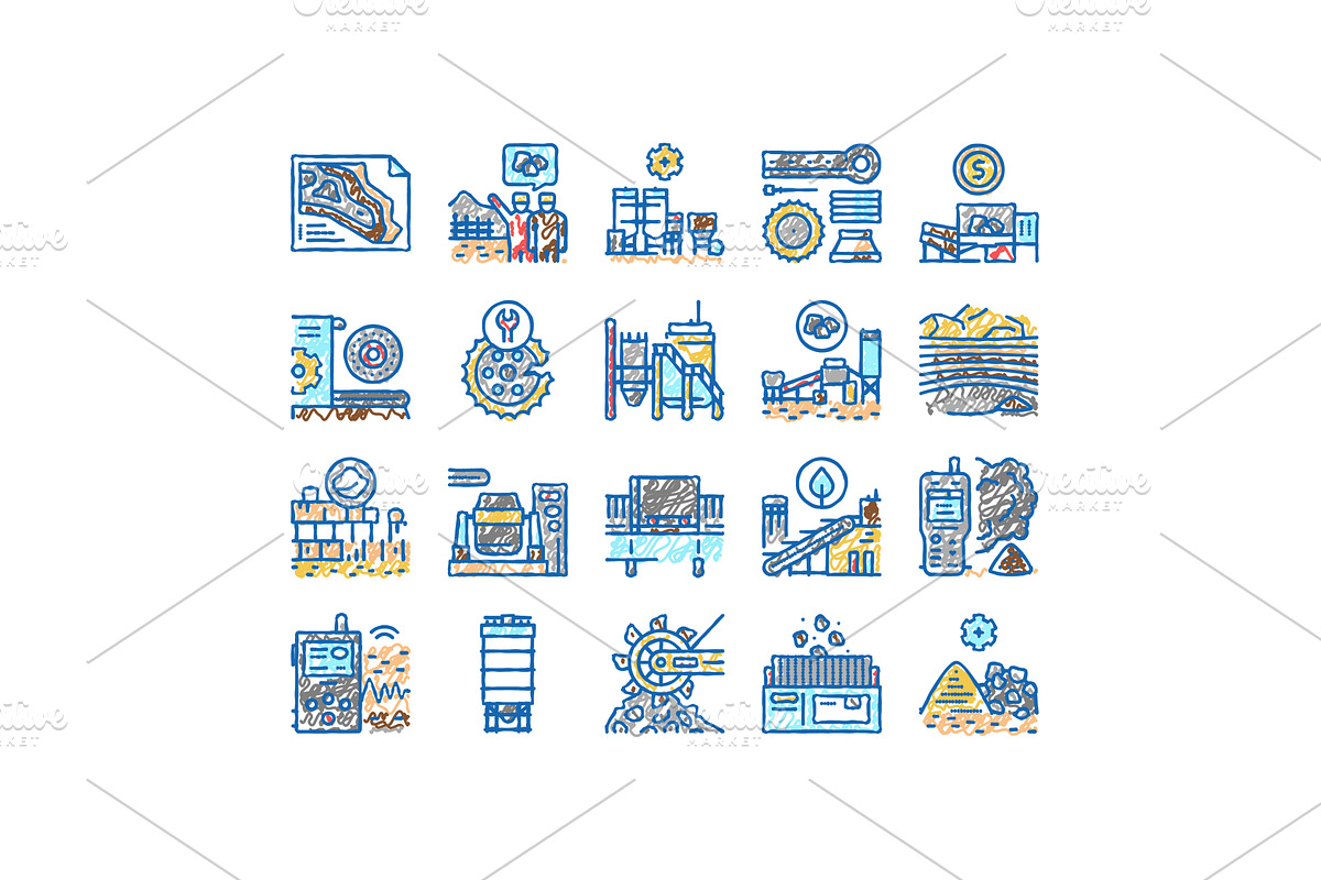 Quarry Mining Industrial Process, an Object Illustration by pikepicture ...