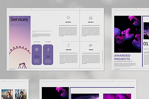 Purple Business Brochure Template