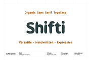 Shifti - Organic Display Typeface, a Handwritten Font by alpercakici (Thumbnail 1 of 17)