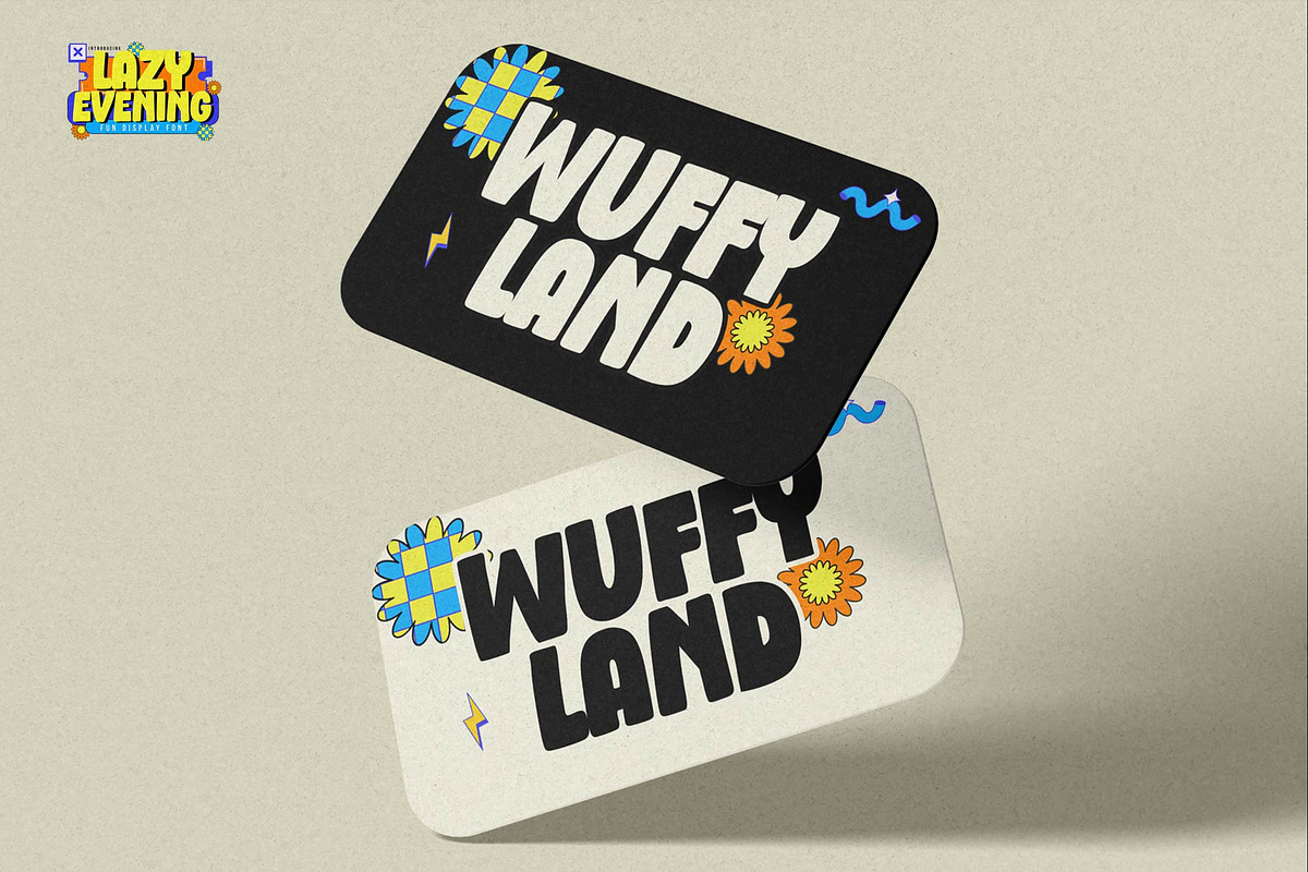 Lazy Evening - Fun Display Font, a Sans Serif Font by Gassstype (Photo 5 of 8)