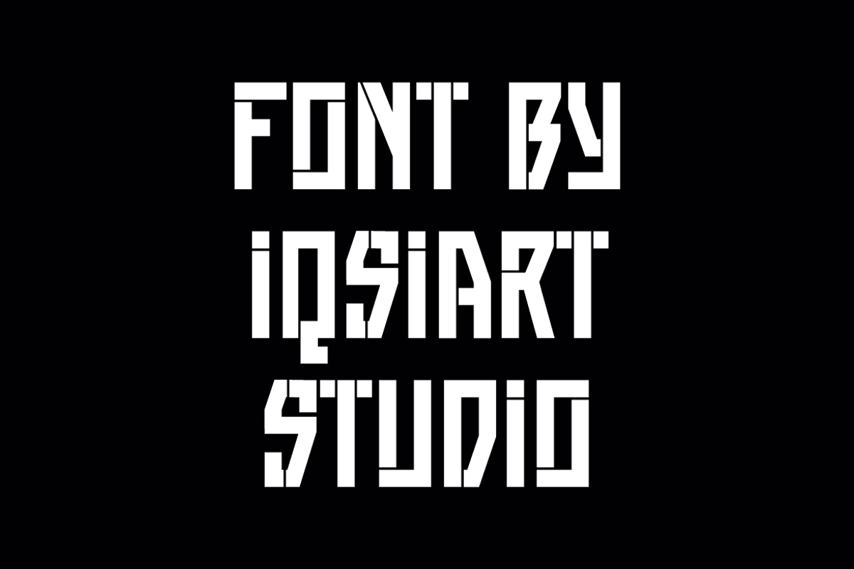 Zegibos - Stencil Font, a Sans Serif Font by Iqsiart Studio (Photo 4 of 7)