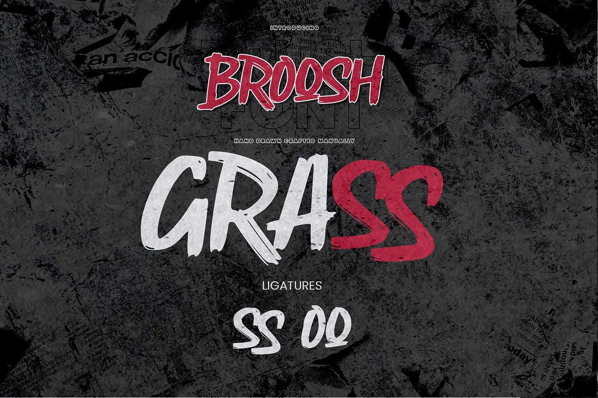 Broosh - Hand Drawn Crafted Manually, a Handwritten Font by Gassstype (Photo 6 of 8)