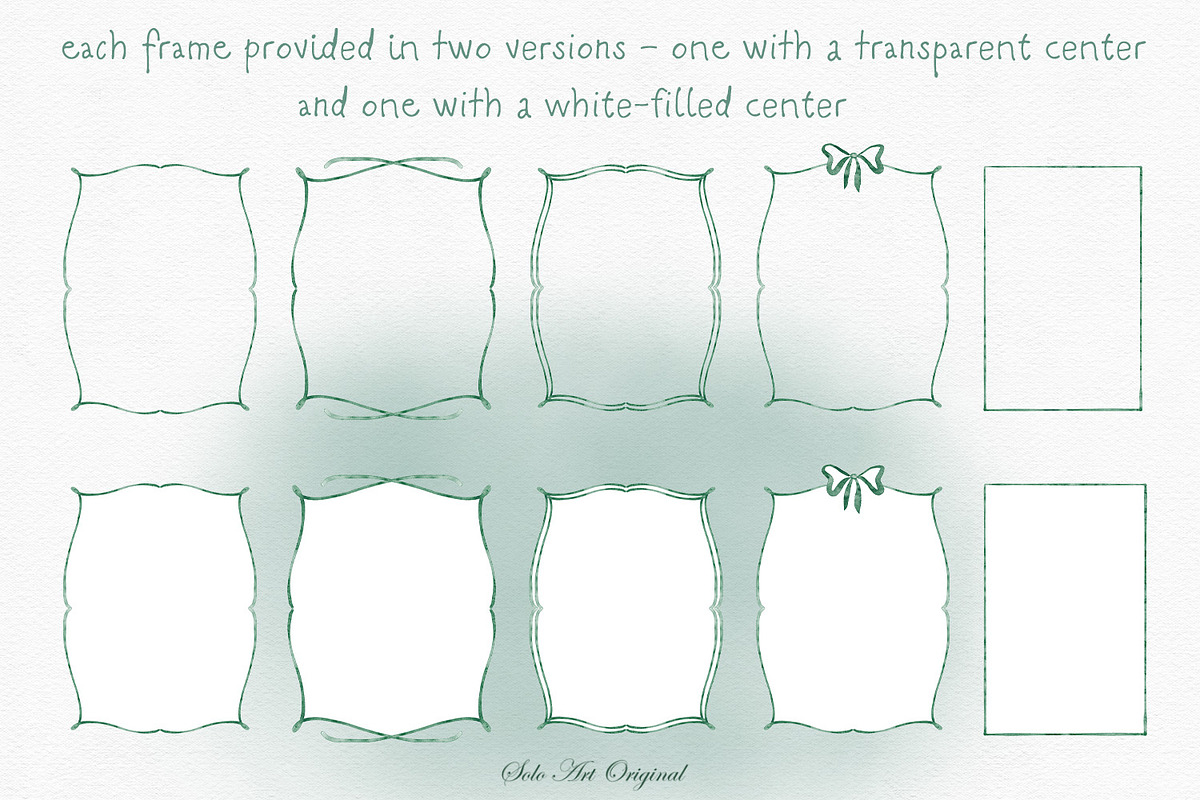 Watercolor Whimsical Green Frams, an Object Graphic by Solo Art Original (Photo 4 of 12)