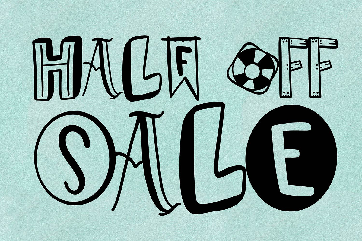 Wavy Dolphin - A Symbol Summer Font preview 4