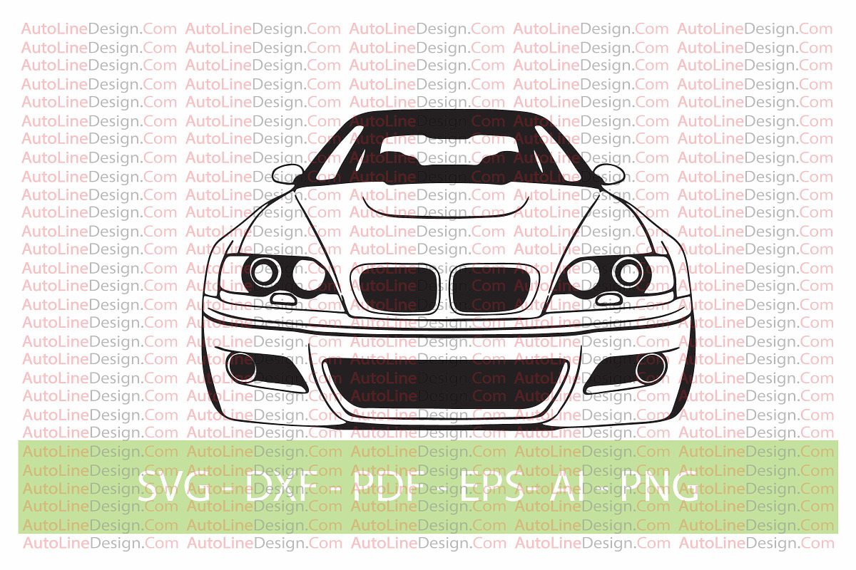 M3 E46 Drift Car Vector, a Transportation Illustration by AutoLineDesign