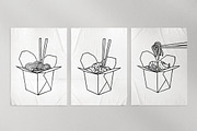 Chinese food doodle icons set, an Outline Icon by Gulnarart (Thumbnail 3 of 4)